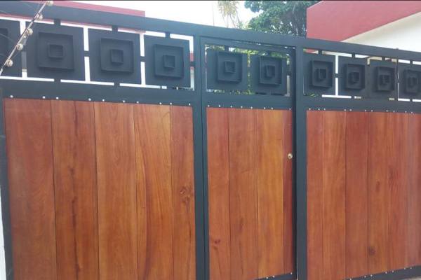 Custom wooden metal gate